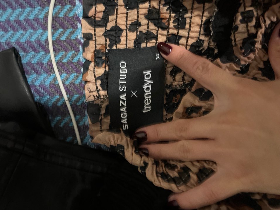 Leopar Desenli Mini Etek - Görsel 2