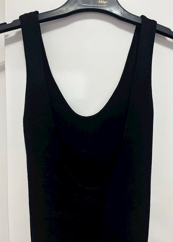 Siyah V Yakalı midi Spor Kadın Elbise - Görsel 3