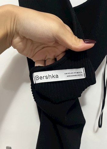 Siyah V Yakalı midi Spor Kadın Elbise - Görsel 4