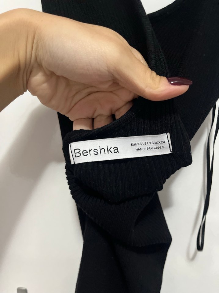 Siyah V Yakalı midi Spor Kadın Elbise - Görsel 4