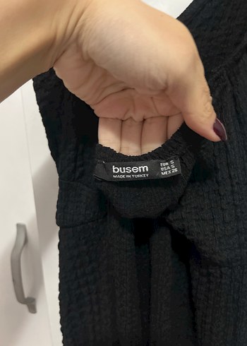 Siyah V Yakalı Uzun Tulum - Görsel 4