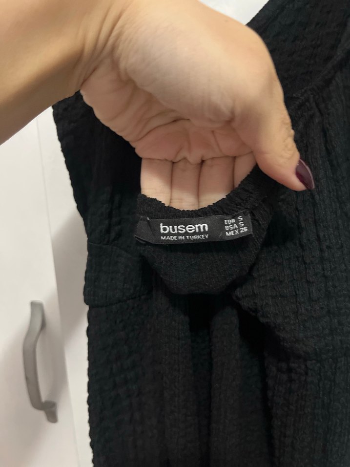 Siyah V Yakalı Uzun Tulum - Görsel 4