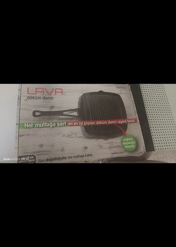 LAVA Siyah Döküm Demir Izgara Tava