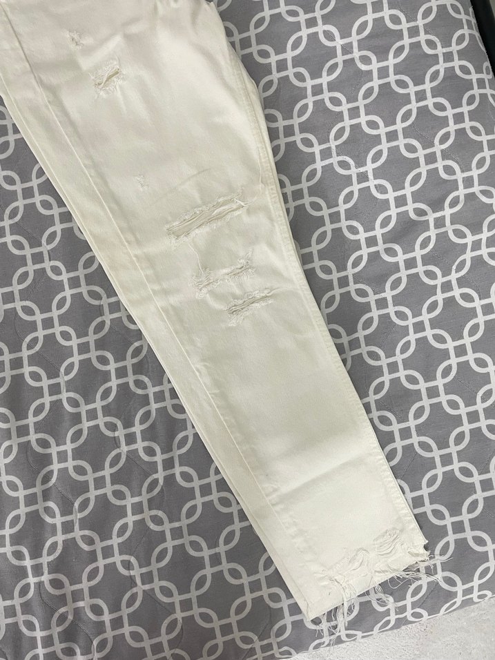 Beyaz Kadın Denim Pantolon - Görsel 2