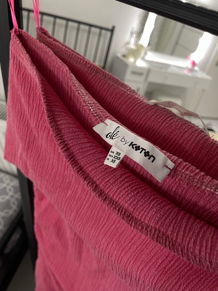 Pembe Drapeli Uzun straplez Elbise - Görsel 2