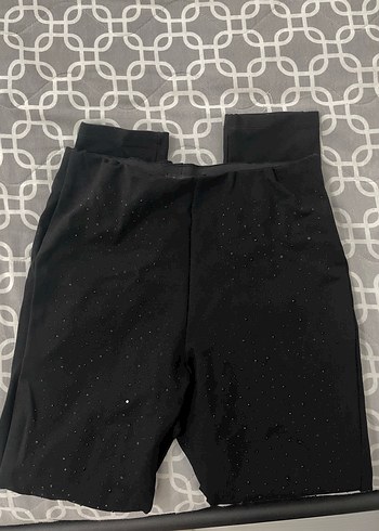 Siyah Parlak Detaylı Pantolon Tayt - Görsel 2