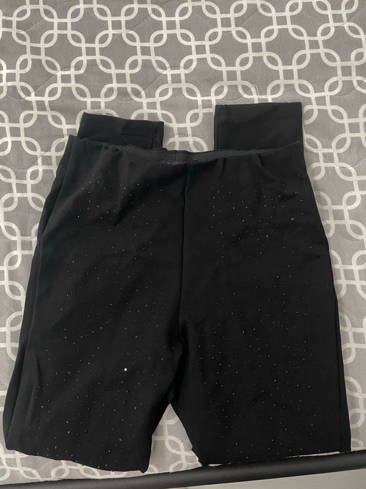 Siyah Parlak Detaylı Pantolon Tayt - Görsel 2