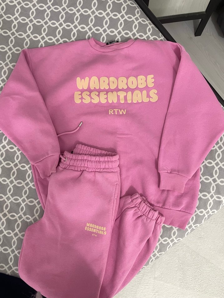 Pembe Rahat Kesim Kadın Eşofman Takımı - Görsel 3