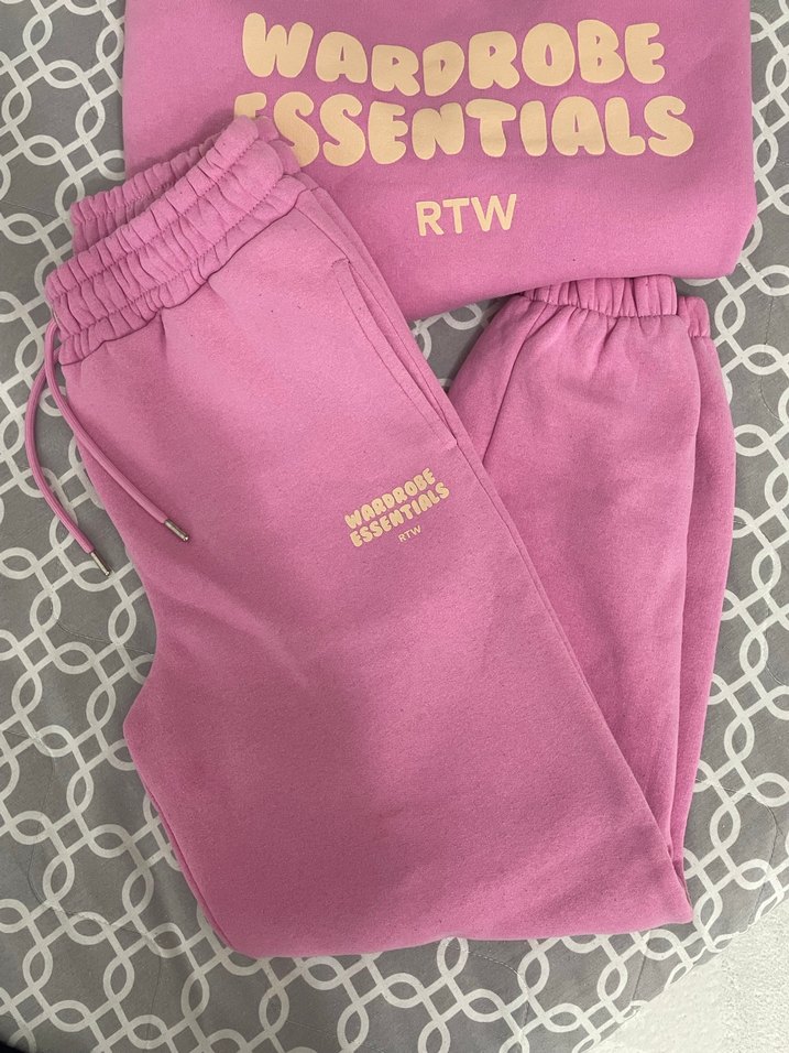 Pembe Rahat Kesim Kadın Eşofman Takımı - Görsel 2