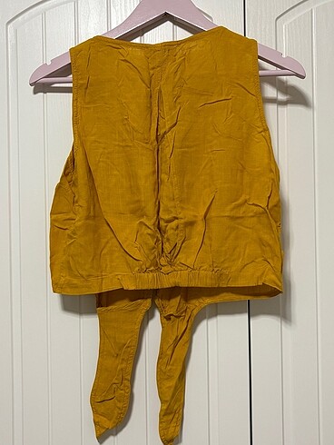 Topshop Crop Hardal Rengi Gömlek