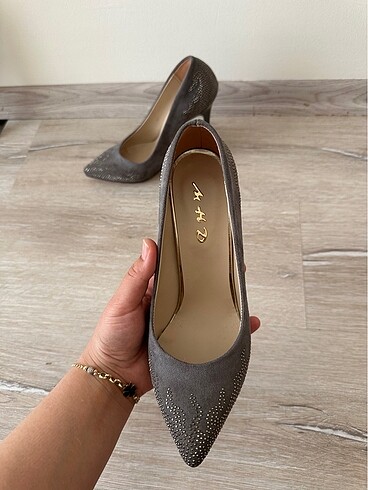39 Beden gri Renk Stiletto