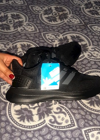 Siyah Adidas Bağcıklı Spor Ayakkabı - Görsel 4