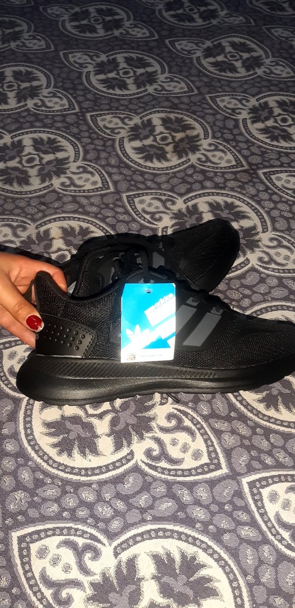 Siyah Adidas Bağcıklı Spor Ayakkabı - Görsel 4