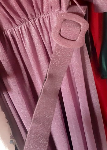 Mor Uzun, V Yakalı, Salaş Elbise - Görsel 3