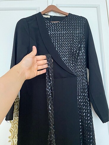 Tesettür siyah elbise - Görsel 2