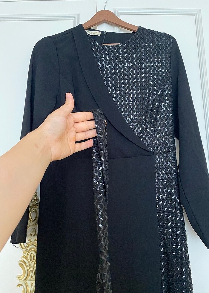 Tesettür siyah elbise - Görsel 2