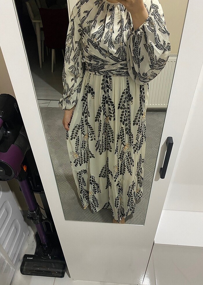 Tesettür şifon elbise - Görsel 2