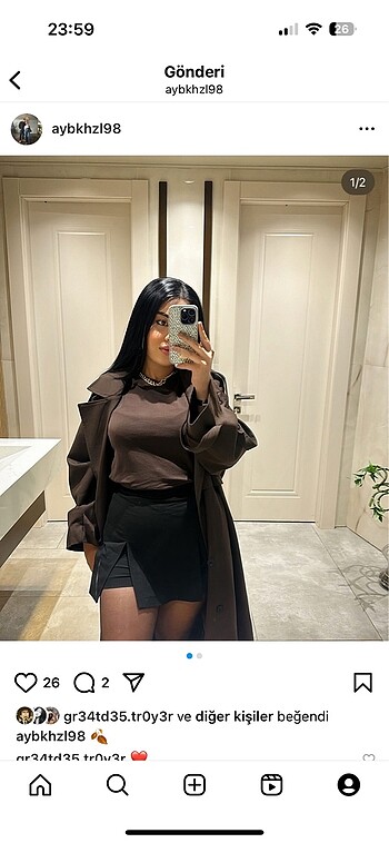 Zara ACI KAHVE TRENÇKOT