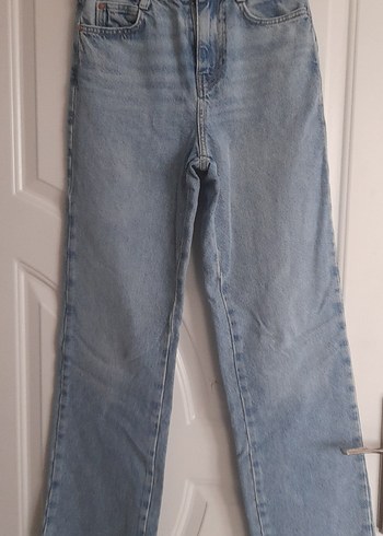 Zara Mavi Midi Boy Kadın Denim Pantolon