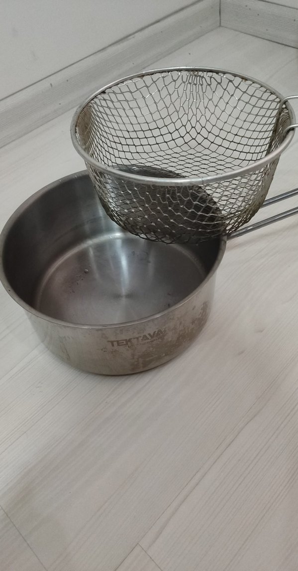 Gri Metal Süzgeç ve Kepçe Seti - Görsel 2