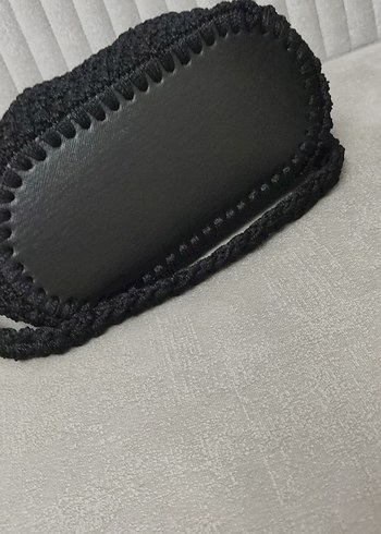 Siyah Örgü Kadın Omuz Çantası - Görsel 4