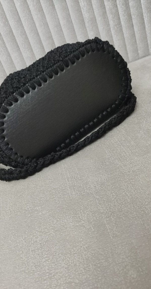 Siyah Örgü Kadın Omuz Çantası - Görsel 4