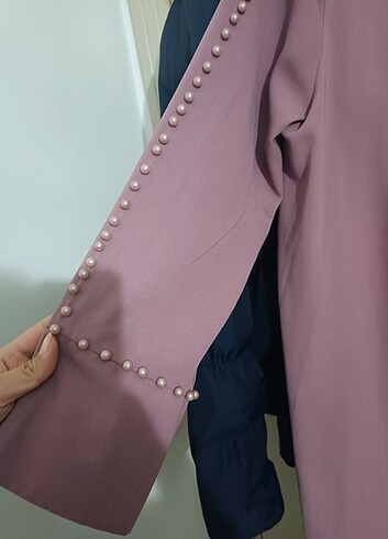38 Beden pembe Renk Şık abaya