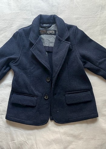 Düğmeli lacivert Erkek Çocuk Yün ceket ve gömlek - Görsel 3