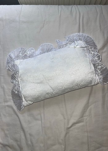 Dantel Beyaz Keten Bebek Uyku Seti - Görsel 3