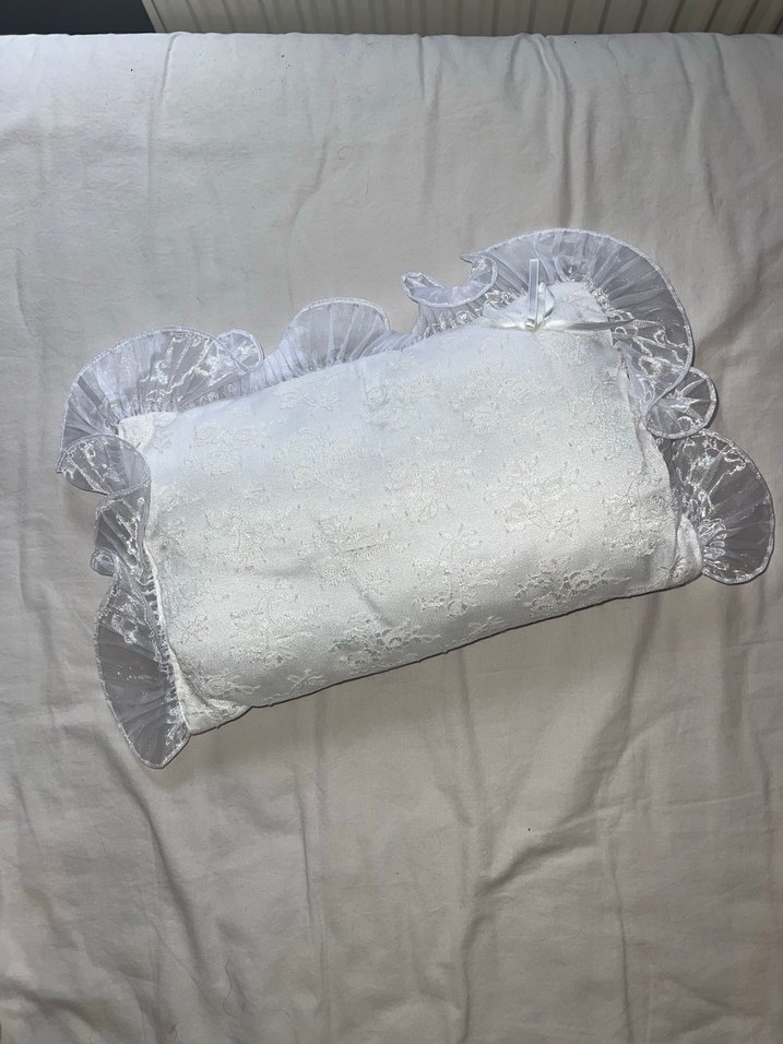 Dantel Beyaz Keten Bebek Uyku Seti - Görsel 3