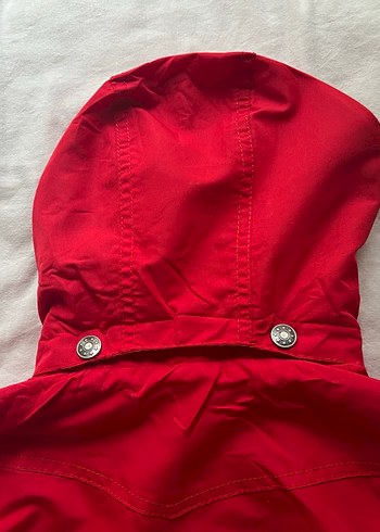 Kapüşonlu Düğmeli Kırmızı Erkek Çocuk Ceket - Görsel 6