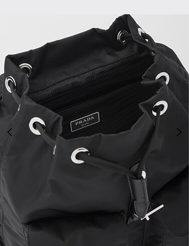  Beden siyah Renk Prada re-nylon backpack siyah sırt çantası