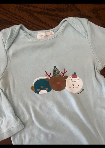 Mammaramma Uzun Kollu Bebek Body, Pamuk, Düğmeli - Görsel 4