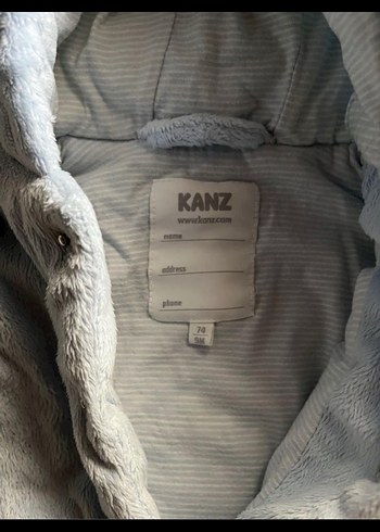 Kanz Kapüşonlu Mavi Erkek Çocuk Peluş Mont - Görsel 3