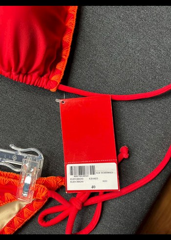 Kom Kırmızı İpli Kadın Bikini Takımı - Görsel 5