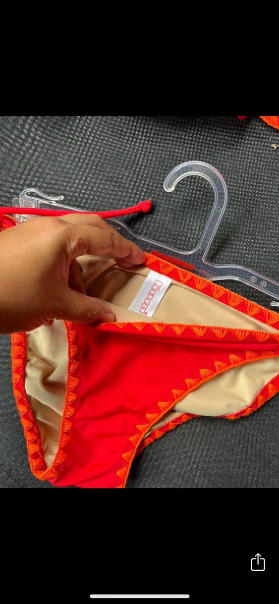 Kom Kırmızı İpli Kadın Bikini Takımı - Görsel 4