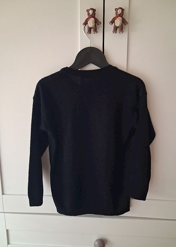 Erkek Çocuk Uzun Kollu Siyah Triko Kazak - Görsel 3