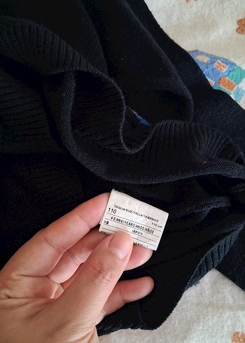 Erkek Çocuk Uzun Kollu Siyah Triko Kazak - Görsel 4