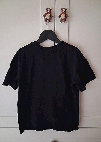 Erkek Siyah Baskılı Kısa Kollu Tişört - Görsel 4