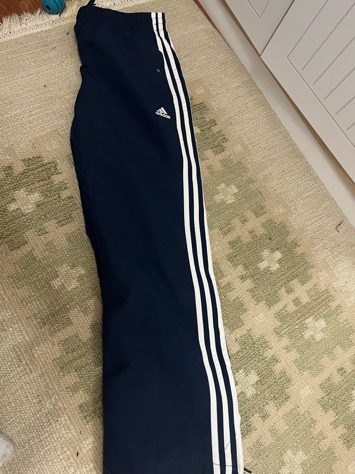 Erkek Kadın Adidas Lacivert Bol Kesim Eşofman Altı - Görsel 3