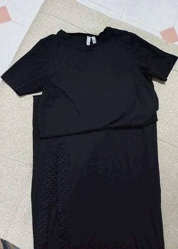 Siyah, Bol Kesim, Uzun kadın elbise - Görsel 2