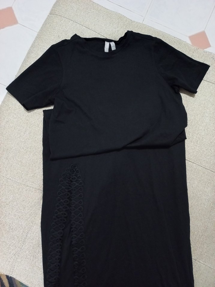 Siyah, Bol Kesim, Uzun kadın elbise - Görsel 2