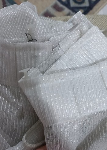 Beyaz Gri Şeffaf Tül Perde - Görsel 3