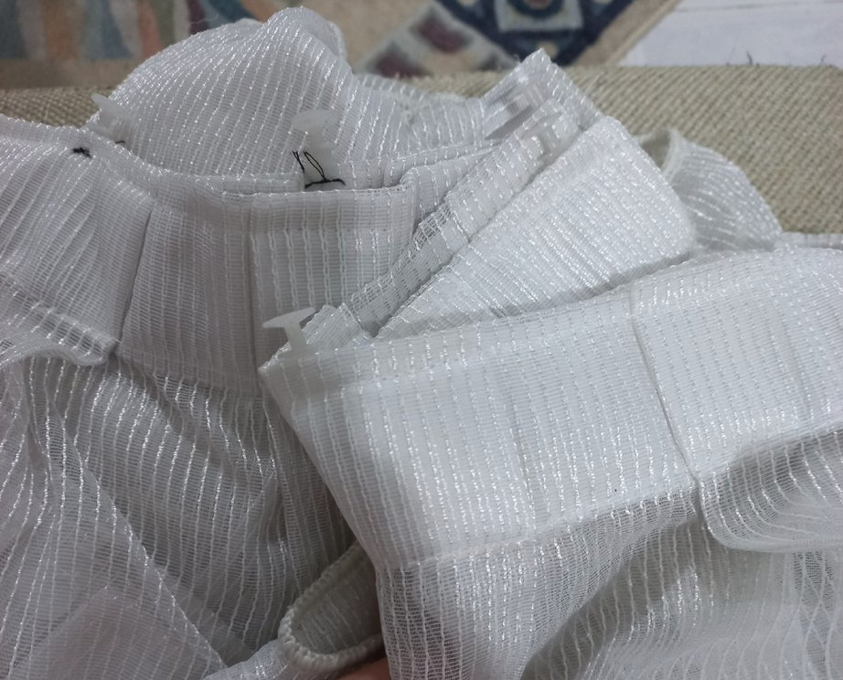 Beyaz Gri Şeffaf Tül Perde - Görsel 3