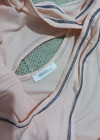 Bej V Yaka Dantel Detaylı Spor Atlet - Görsel 3