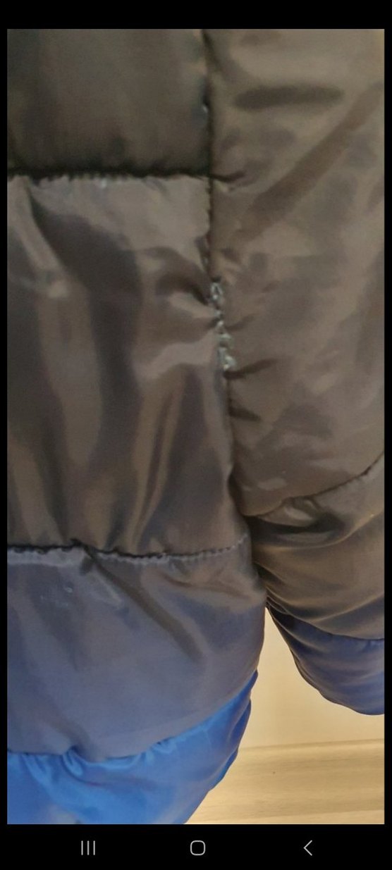 Koyu Mavi Erkek Çocuk Kürklü Street Wear Mont - Görsel 4