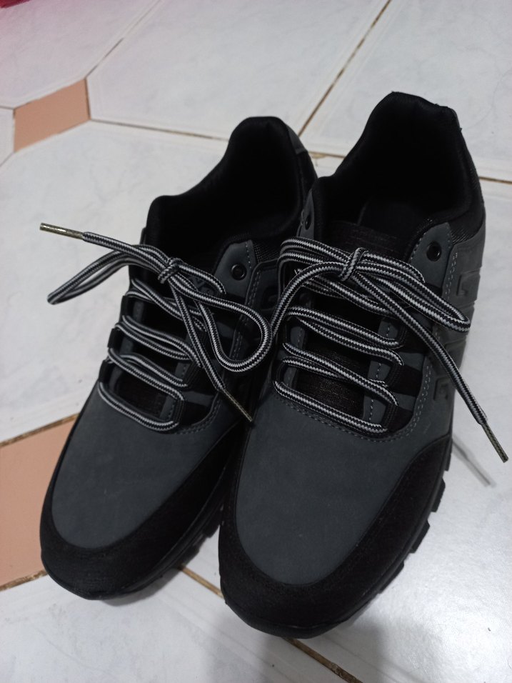 Gri Siyah Bağcıklı Erkek Outdoor Ayakkabı - Görsel 2