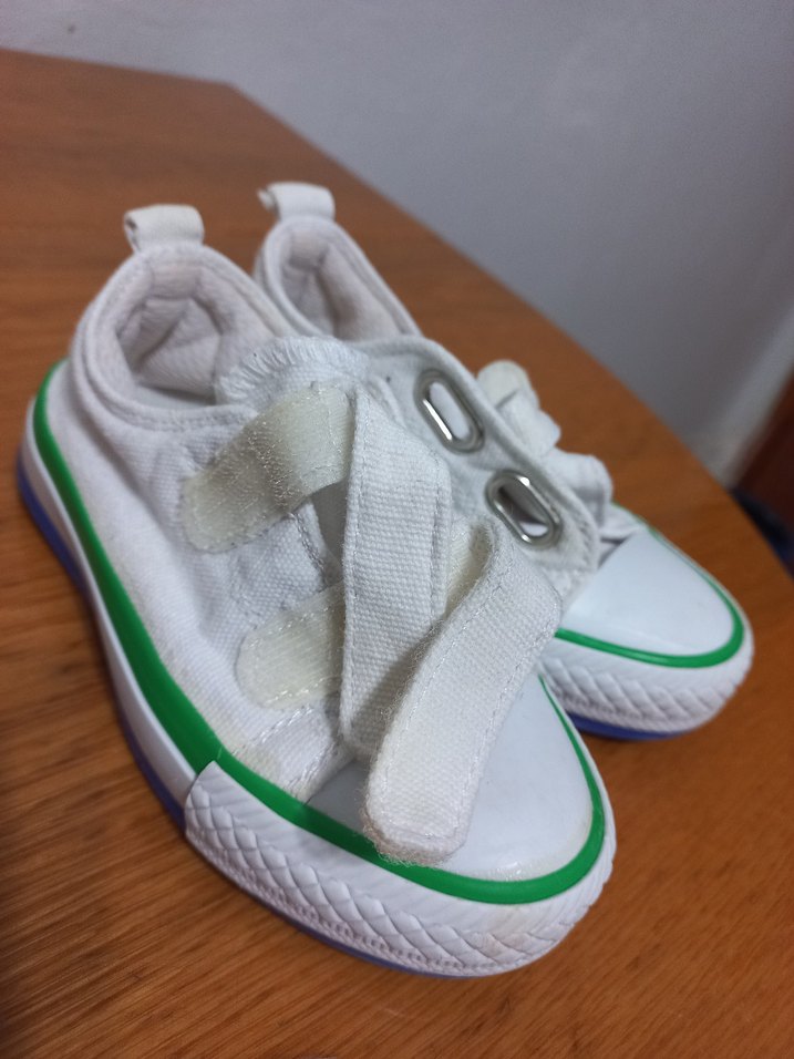 Beyaz Erkek Çocuk Spor Ayakkabı Velcro - Görsel 2