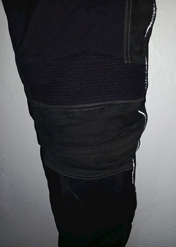 Siyah Süet Biker Pantolon - Görsel 6