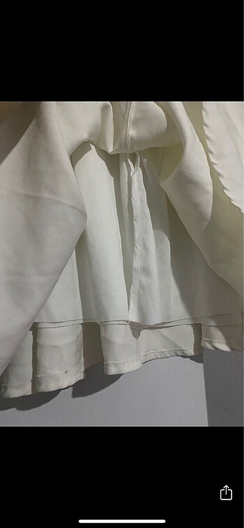 Beyaz Straplez Elbise - Görsel 3